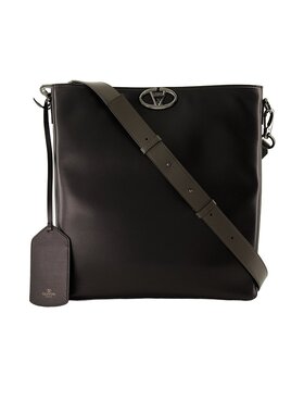 VALENTINO 男士斜挎包 YB0C95XSK0NO AW2024 黑色 徽标斜挎包