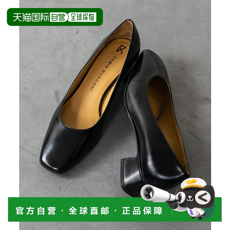 日本直邮FABIO RUSCONI 方形包头喇叭跟女鞋