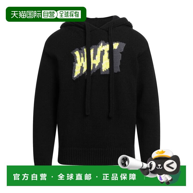 1h可退 香港直邮off-white 男士 毛衣 black黑色 舒适时尚帽衫图片
