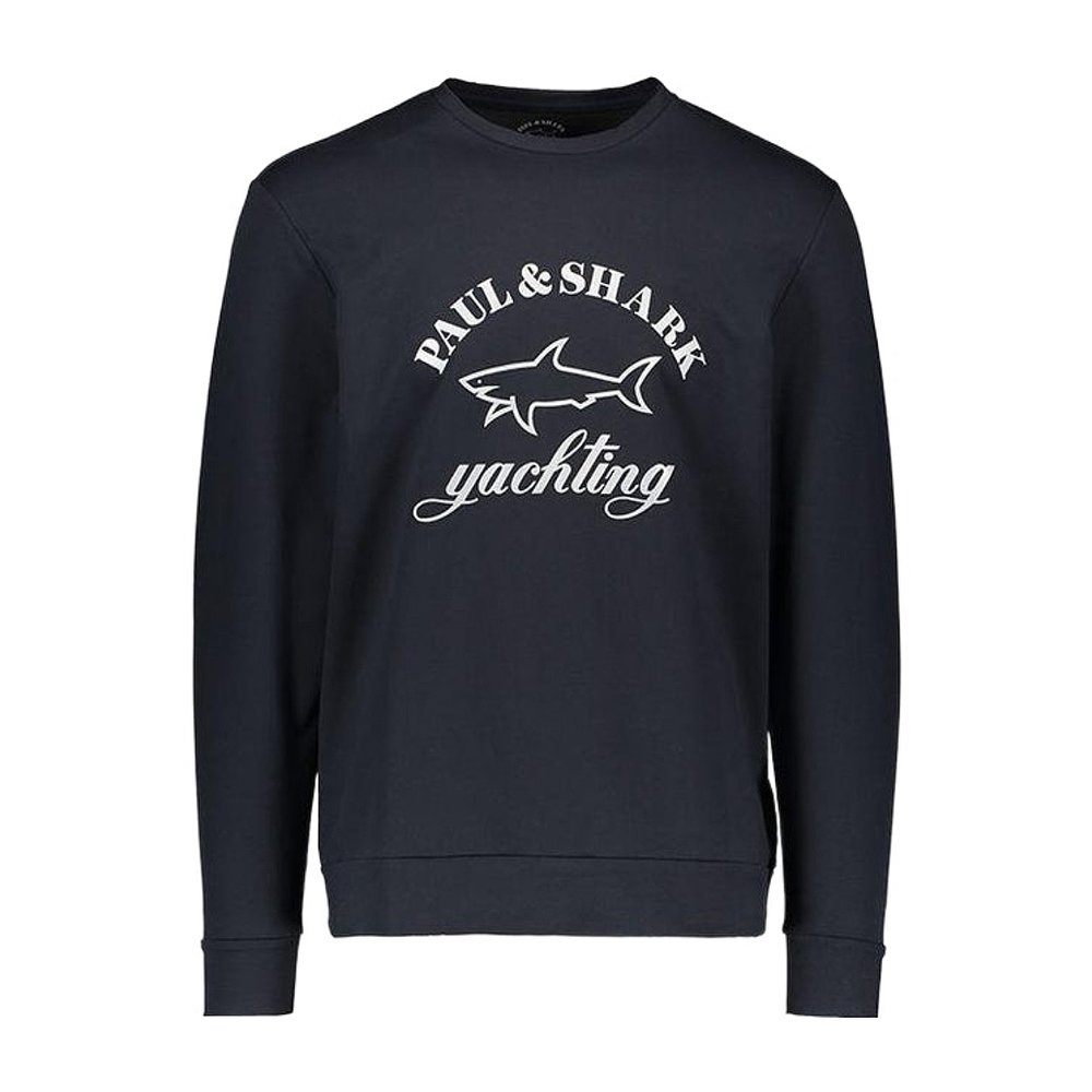 PAUL&SHARK 男士针织毛衣 A20P1865013 AW2021 黑色 圆领徽标卫衣