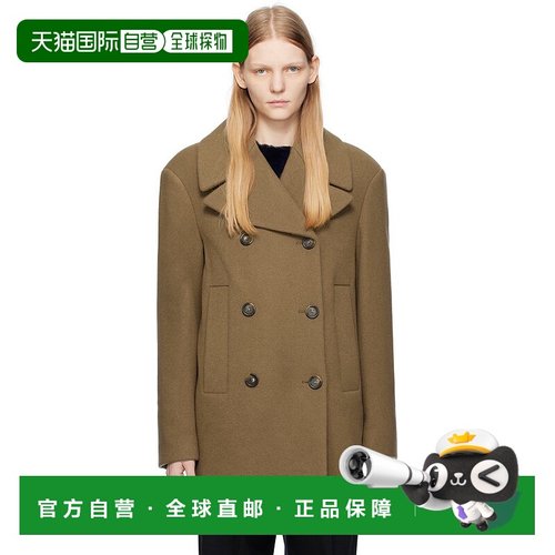 1h可退 香港直邮潮奢 Sportmax 斯宝麦斯 女士 卡其色 Elery 大衣