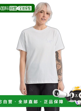 1h可退 美国直邮Arc'teryxKragg棉质小鸟圆领短袖白色浅色/白色始