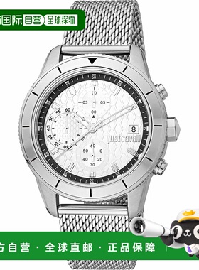 自营Just Cavalli Men's Maglia Silver Dial Watch - silver 美