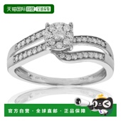 白金新娘 自营vir 白 克拉钻石群镶结婚订婚戒指 14K jewels1
