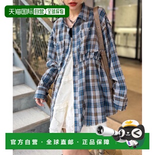 1h可退 日本直邮W closet 女装 格纹收腰衬衫 WCZ1061104A0002