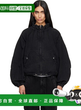 1h可退 香港直邮ISABEL MARANT 女士 黑色 Plume 夹克 VE0372FDD1