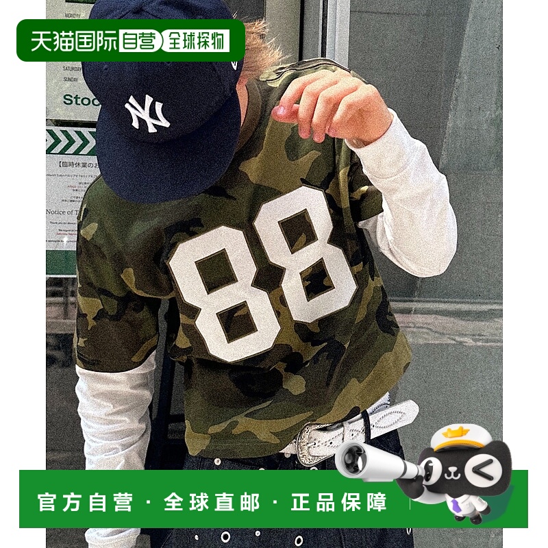1h可退 日本直邮kutir男装 NUMBER LOGO叠穿长T 半袖内搭设计宽松