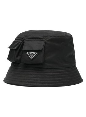 PRADA 男士帽子 2HC3502DMIF0002NERO-1 SS2025 黑色