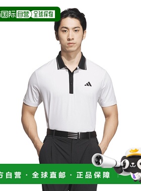 日本直邮adidas 男士高尔夫半袖大logo印花polo衫 [KVH32-J]