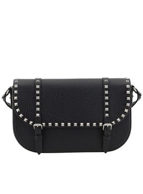 VALENTINO 男士斜挎包 YB0D09KDB0NO SS2025 黑色 Rockstud单肩包