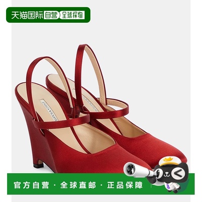 1h可退 香港直邮EMILIA WICKSTEAD 女士 紫菀绸缎坡跟浅口鞋女鞋