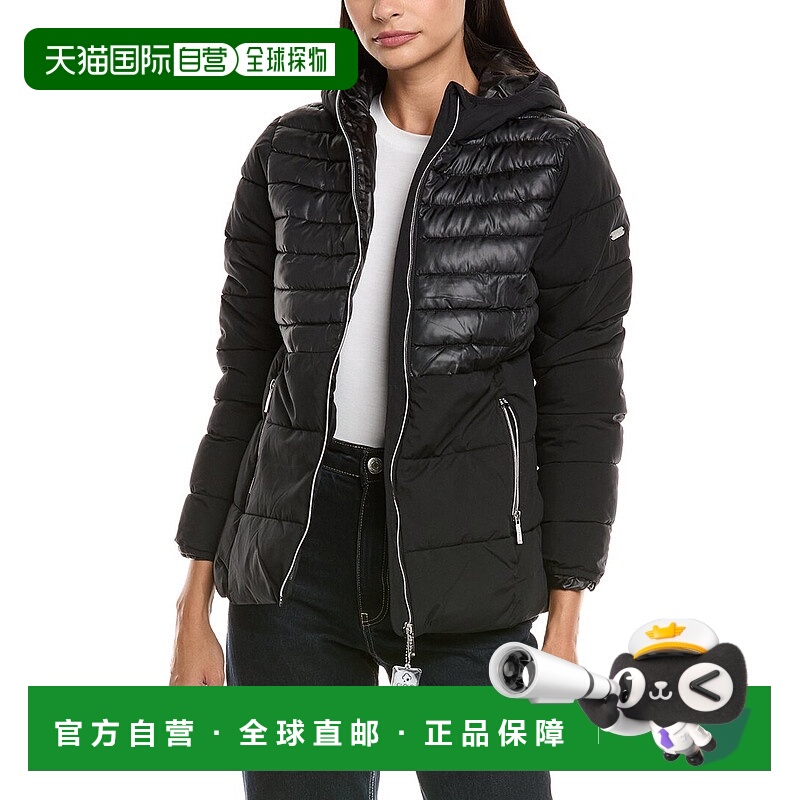 自营Nicole Miller Matte Puffer Jacket - black 美国奥莱直发