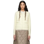 Moncler 盟可睐 女士 潮奢 白色拼接羽绒开衫 J20939B00006M1131