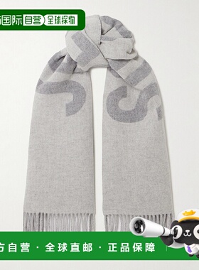 1h可退 香港直邮Jacquemus 女士 流苏羊毛提花围巾 22HACU00435AO