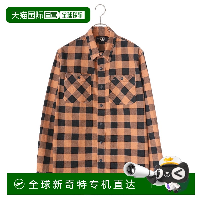 1h可退日本直邮Double RL男士长袖运动衬衫 HERCULES WS经典格
