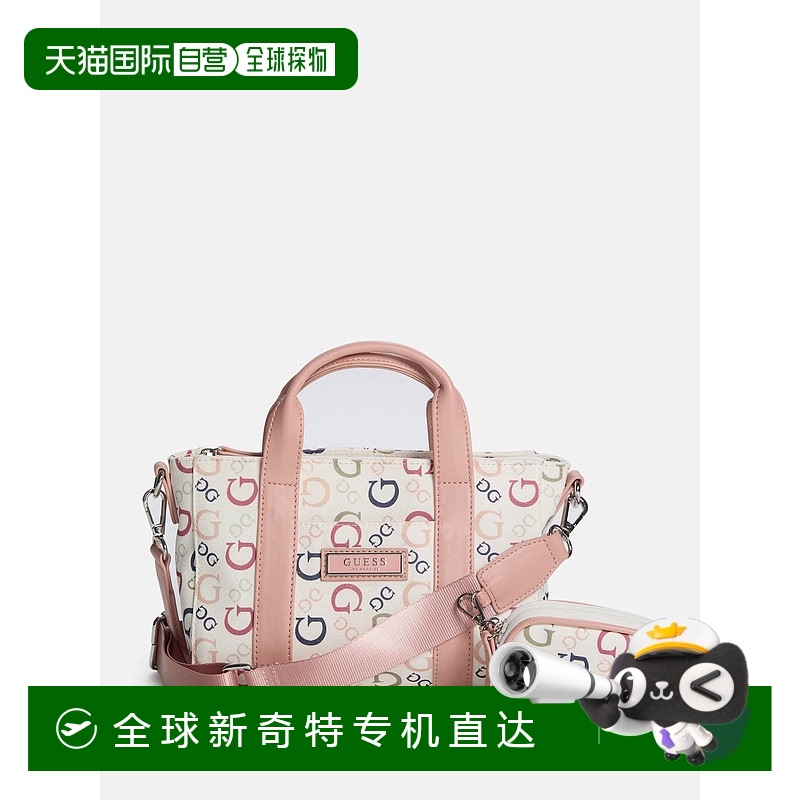 自营 guess帆布标志迷你手提包-彩虹标志印花 【美国奥莱】直发
