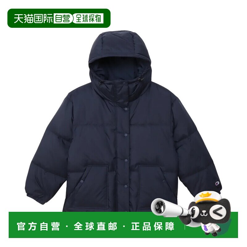 日本直邮Champion 女士羽绒夹克外套 纯色拉链连帽羽绒服 CW-C605