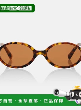 1h可退 香港直邮Miu Miu 缪缪 女士 Miu Regard 椭圆形太阳眼镜