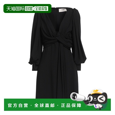 1h可退 香港直邮潮奢 Celine 思琳 女士 真丝连衣裙 black黑色 舒