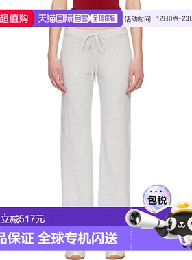 1h可退 香港直邮SKIMS 女士 灰色 Cotton Jersey Straight Leg 长