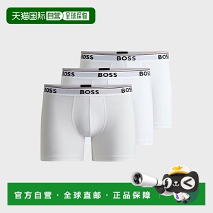 带有徽标长款 BLACK 弹力棉质平角 BOSS雨果BOSS 自营欧洲直邮HUGO