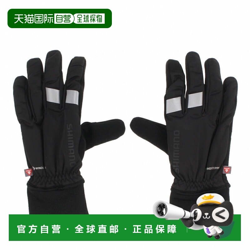 日本直邮SHIMANO 自行车防风保暖手套 黑色 [无商家编号]