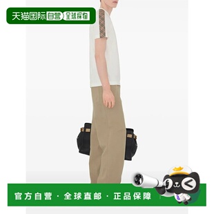 1h可退 香港直邮Burberry 巴宝莉 男士 格纹裁剪棉质T恤 8106246