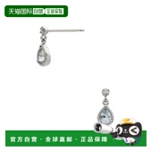 日潮跑腿vendome APVA2591BT耳钉 铂金 铂金水滴式 蓝色托帕石耳环