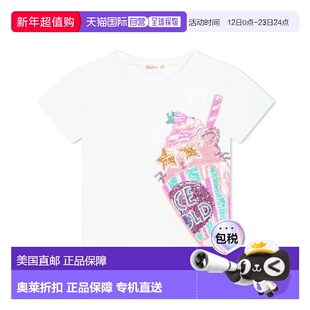 自营Billieblush Milkshake Graphic T-Shirt - white 美国奥莱直