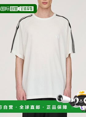 1h可退 香港直邮Y-3 男士 3 条纹T恤 MJY8187WHITE white白色 舒