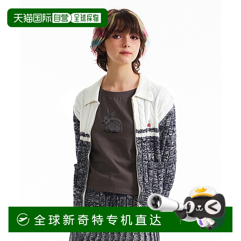 韩国直邮kirsh女士针织衫拉链时尚休闲保暖舒适潮流百搭女装上装