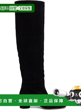 1h可退 香港直邮aeyde 女士 黑色 Willa Suede Over-Knee 高筒靴