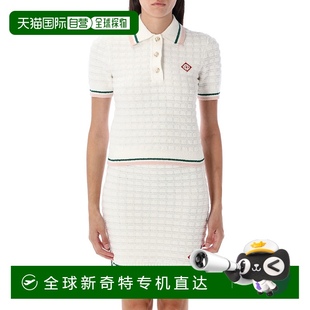 WPF25KW101701WHITE 1h可退 香港直邮Casablanca 女士 毛圈Polo衫