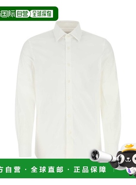 香港直邮PRADA 男士衬衫 UCM60810HTF0009 CO 白色 White poplin