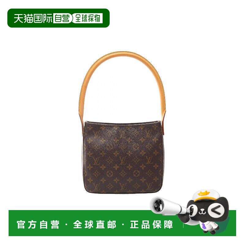 日本直邮中古LV路易威登女包A级95新LoopingMM名媛包涂层/防水帆