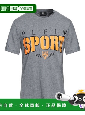 1h可退 香港直邮潮奢 Plein Sport 男士 T恤 grey灰色 舒适时尚