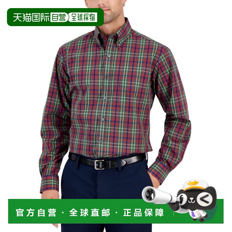 自营club room俱乐部房间正装衬衫男士多格子纽扣正式FTS336-多
