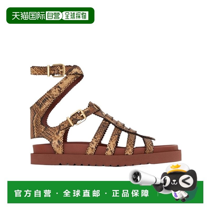 1h可退 香港直邮Zimmermann 蛇纹厚底凉鞋 5508FF25A1