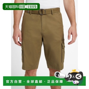 自营guessTaylor Belted Cargo Shorts - army olive 美国奥莱直