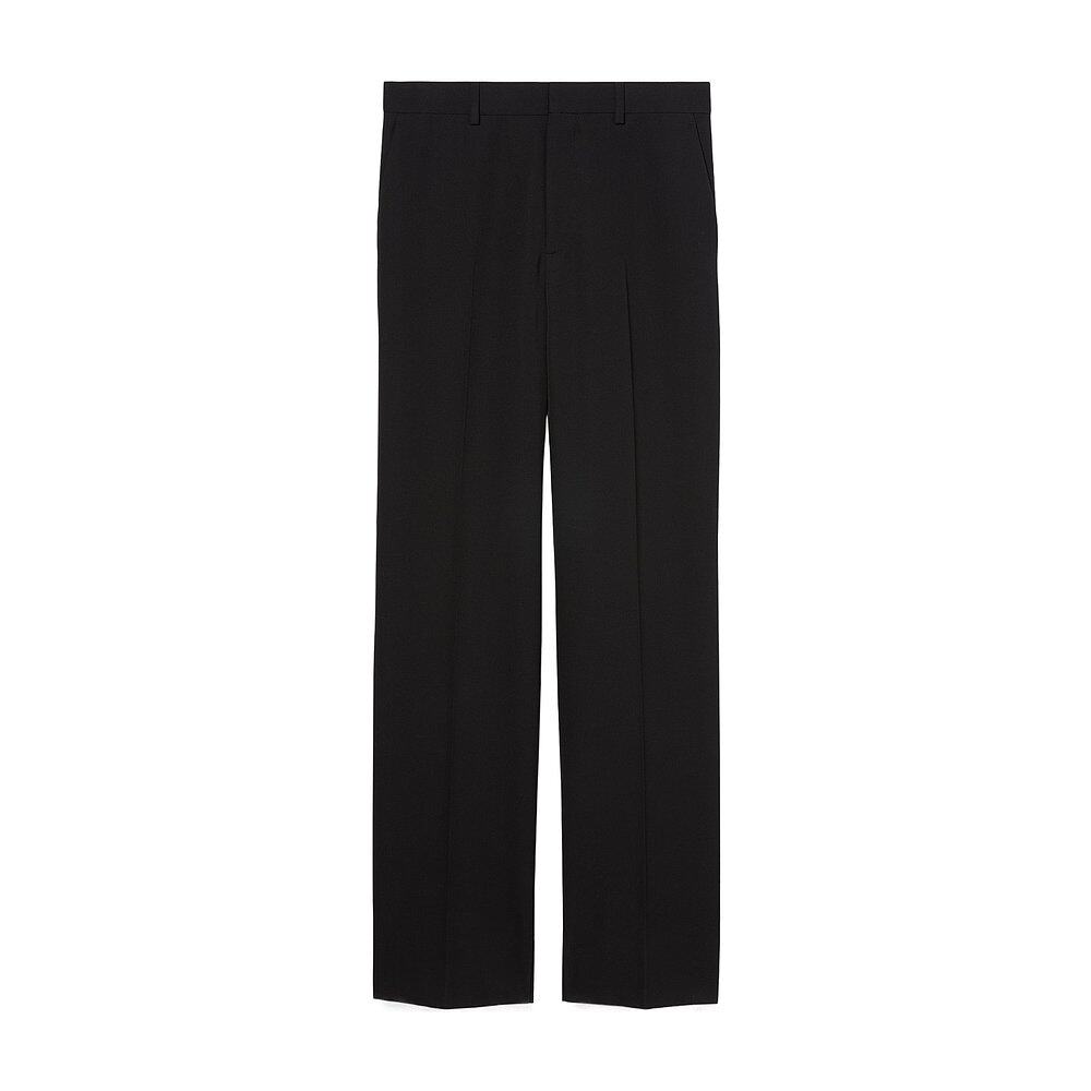 GUCCI 男士休闲裤 797207Z7AE51000 AW2025 黑色 腰带环休闲裤