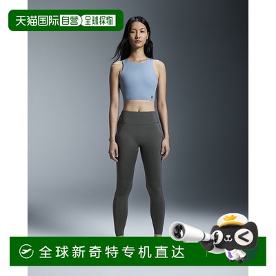 欧洲直邮On昂跑Core系列女士曜石黑再生聚酯长款紧身裤