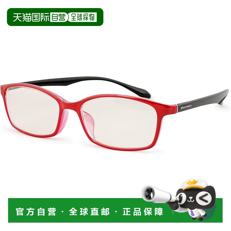 【日本直邮】ESCHENBACH 双光老花镜 防蓝光 PC 眼镜 红黑色 +1.5