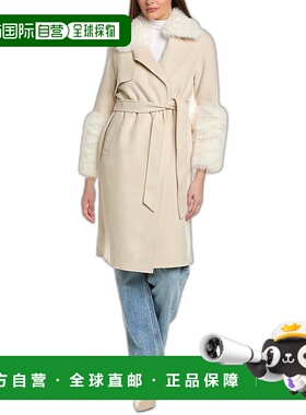 自营 Adrienne Landau 羊毛大衣 - 白色 美国奥莱直发