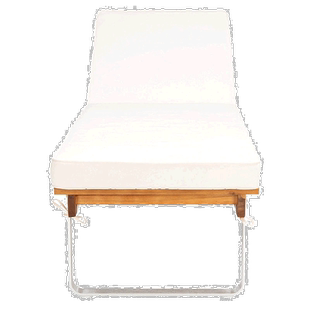 自营 safaviehNuca Sunlounger - 自然色/白色腿部/白色坐垫 美国