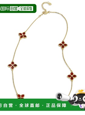 自营 savvy cie jewels18K Gold Vermeil Greeb Agate Flower Cho