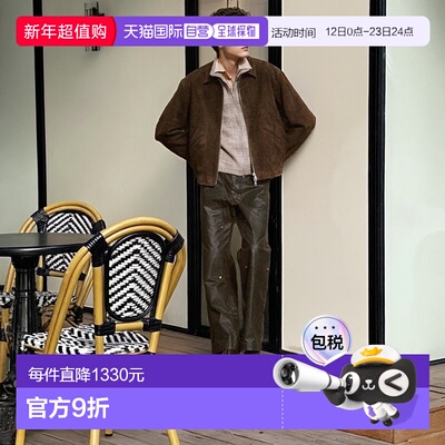 日本直邮1h可退 官方授权 FREAK'S STORE 山羊皮绒面极简皮衣外套