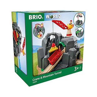 BRIO　室内游戏玩具WORLD龙门吊&山地隧道[木制轨道玩具]