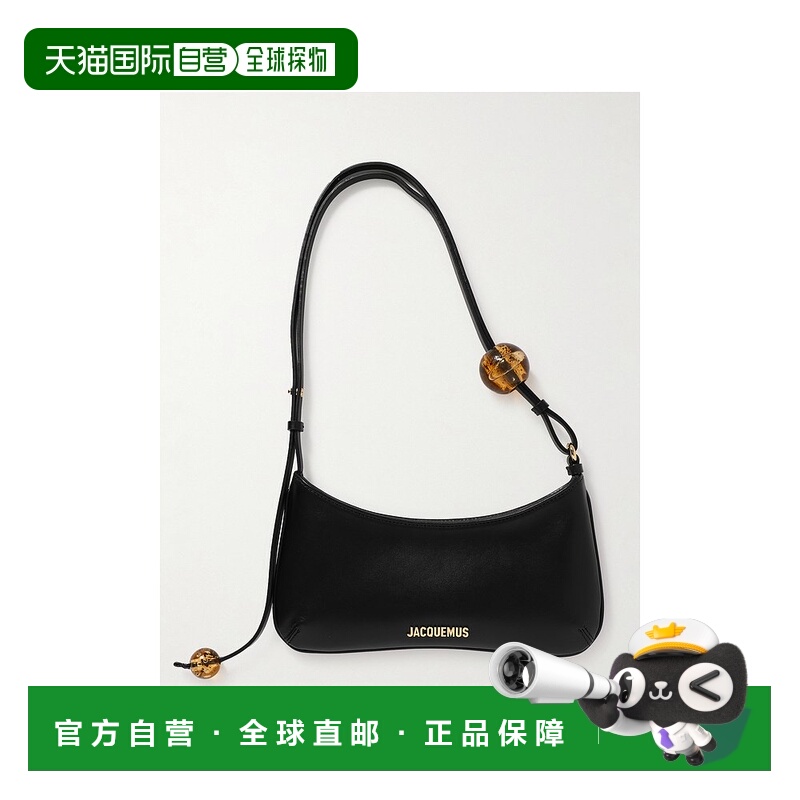 香港直邮Jacquemus 女士 The Bisou Perle 带缀饰皮革单肩包 23E2