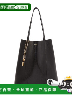 香港直邮CHLOÉ 女士手提包 C25SS810N84001 AW2024 黑色 粒面皮革