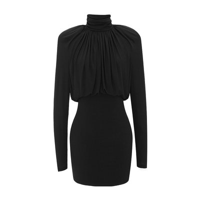 Saint Laurent 圣罗兰 女士 长袖高领连衣裙 748986Y5F63